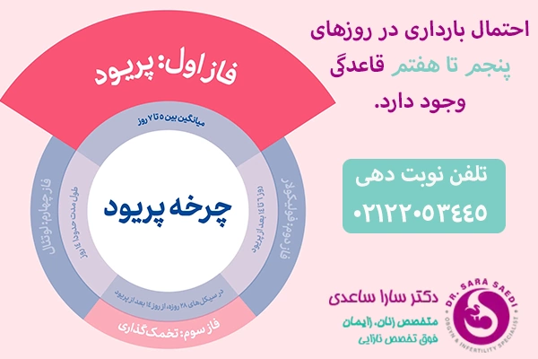 احتمال بارداری در پریود