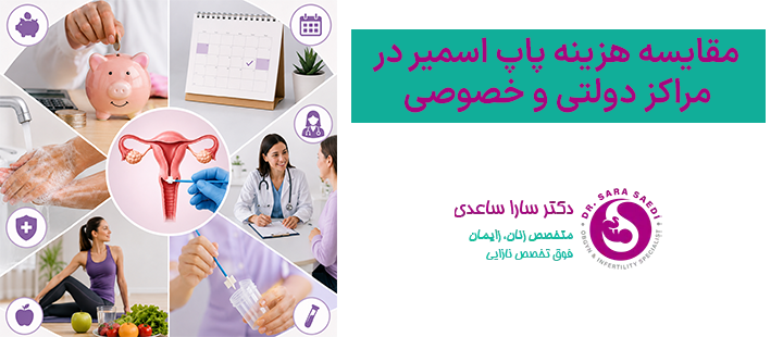مقایسه حدودی هزینه پاپ اسمیر در مراکز دولتی و خصوصی